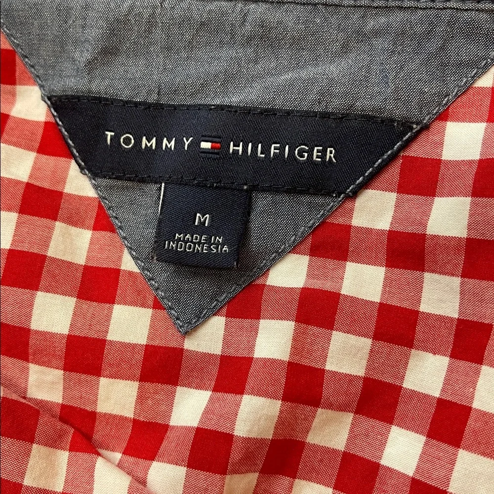 Tommy Hilfiger Red Gingham Button Down Shirt size M - Picture 2 of 6